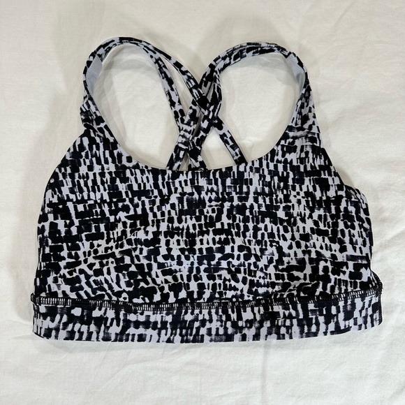 LULULEMON ENERGY BRA URBAN BLOCK ICE GREY BLACK - Picture 4 of 8